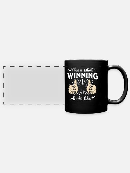 Legendärer Gewinner - Panorama-Tasse farbig - Schwarz