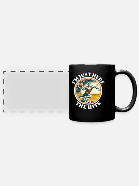 Dodgeball - Panorama-Tasse farbig - Schwarz