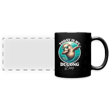 Manatee Dugong - Full Colour Panoramic Mug - black - Front