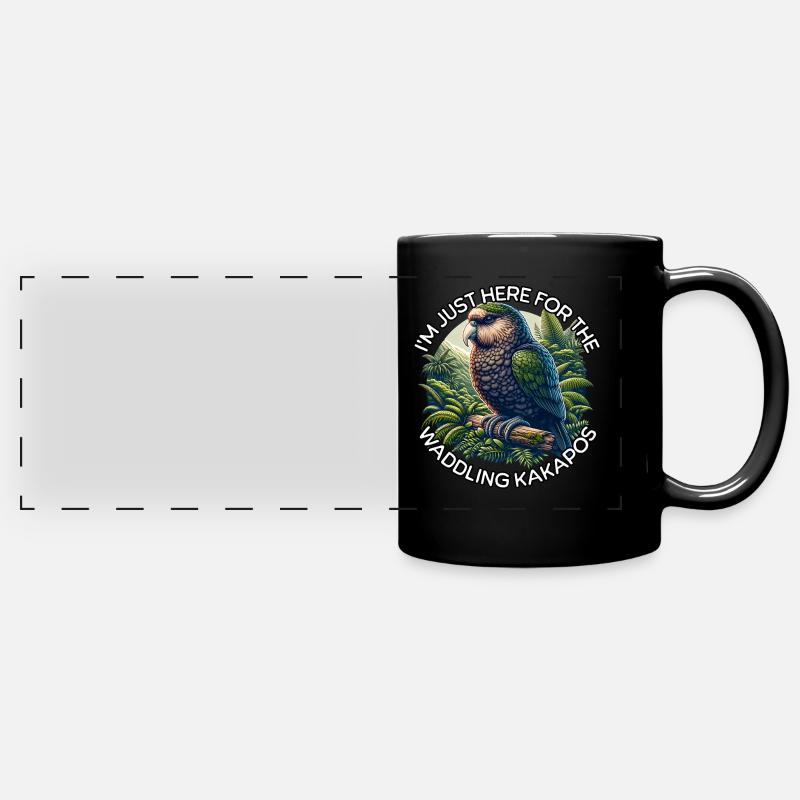 Kakapo Night Parrot - Full Colour Panoramic Mug - black
