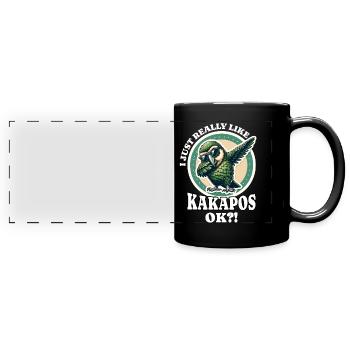 I Love Night Parrot Saying - Full Colour Panoramic Mug - black - Front