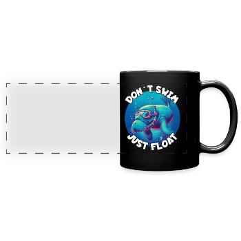 Dicton de lamantin - Mug panoramique uni - noir - Devant
