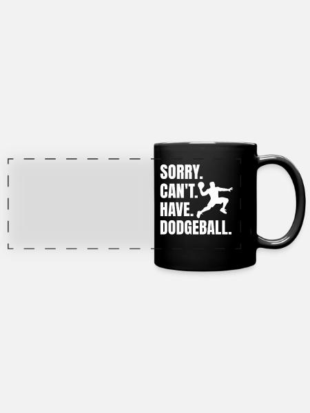 Dodgeball - Panorama-Tasse farbig - Schwarz