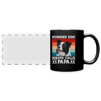 Border Collie NUMBER ONE BORDER COLLIE DAD - Full Colour Panoramic Mug - black - Front