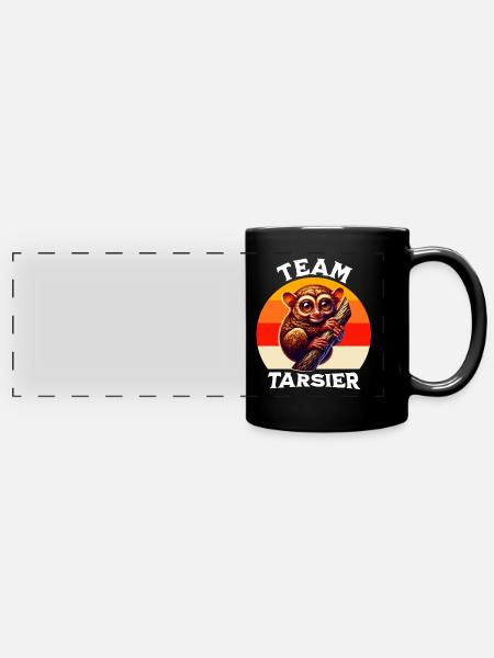 Lustige Koboldmaki Sprüche - Panorama-Tasse farbig - Schwarz
