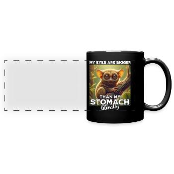 Koboldmaki Spruch Tarsier - Panorama-Tasse farbig - Schwarz - Vorne