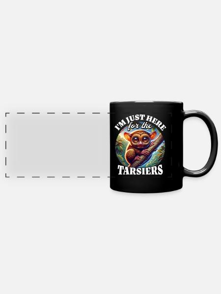 Lustige Koboldmaki Sprüche - Panorama-Tasse farbig - Schwarz
