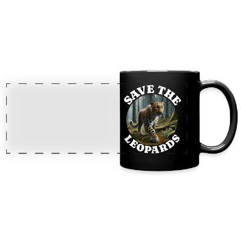 Amur leopard - Full Colour Panoramic Mug - black - Front