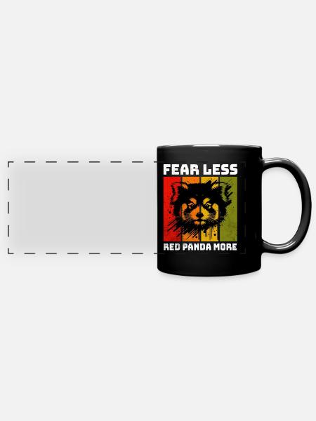 Roter Panda - Panorama-Tasse farbig - Schwarz