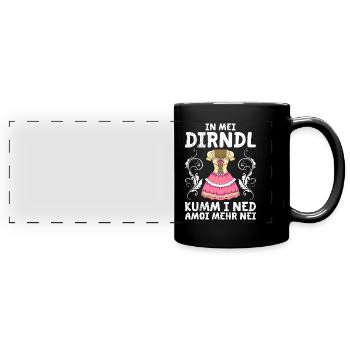 Mon dirndl ne convient plus au dirndl de remplacement - Mug panoramique uni - noir - Devant