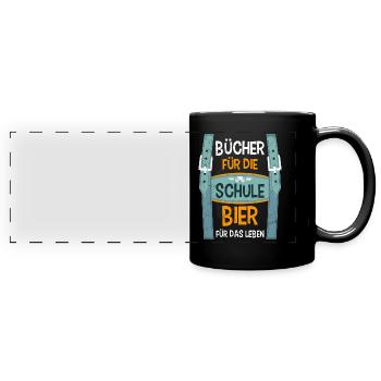 Books for School Beer for Life - Full Colour Panoramic Mug - black - Front