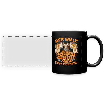 Munich Folk Festival THE WILL COUNTS MY - Full Colour Panoramic Mug - black - Front