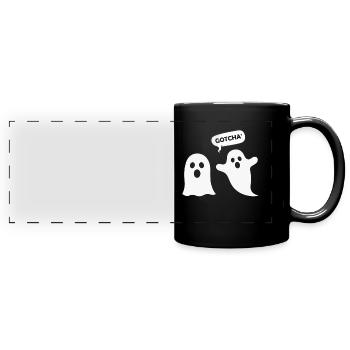 Halloween Kostüm Kinder GOTCHA! Lustiges - Panorama-Tasse farbig - Schwarz - Vorne