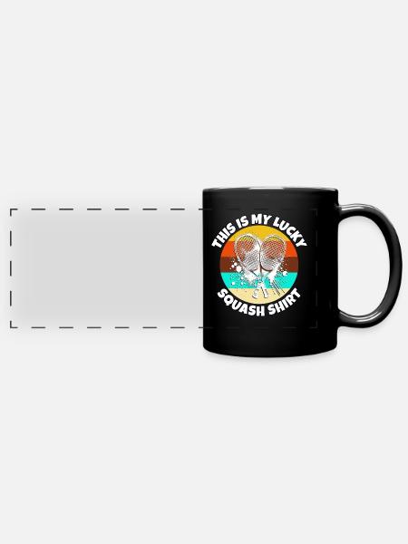Squash - Panorama-Tasse farbig - Schwarz