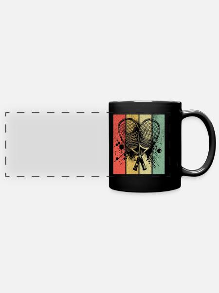 Squash Retro - Panorama-Tasse farbig - Schwarz