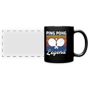 Légende du Ping Pong Hommes - Mug panoramique uni - noir - Devant