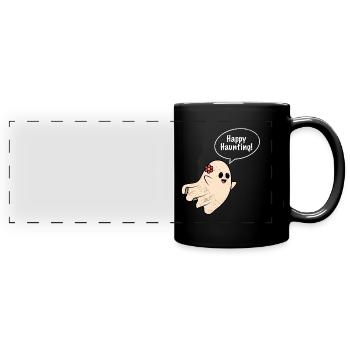 Halloween Kostüm Kinder FRÖHLICHES SPUKEN - Panorama-Tasse farbig - Schwarz - Vorne