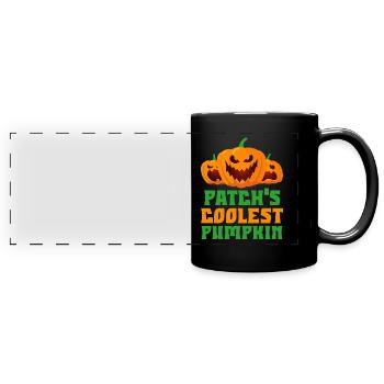 Halloween Kinder PATCH'S COOLEST PUMKIN Halloween - Panorama-Tasse farbig - Schwarz - Vorne