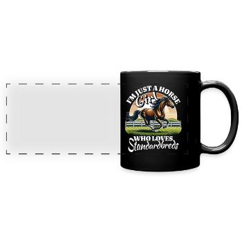 Ich Liebe Traber Spruch - Panorama-Tasse farbig - Schwarz - Vorne