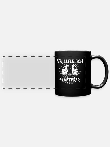 Grillfleisch Flüsterer - Panorama-Tasse farbig - Schwarz