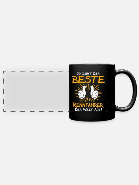 rennfahRennfahrer Geschenkidee - Panorama-Tasse farbig - Schwarz