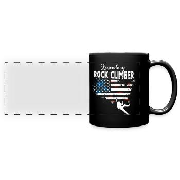 Grimpeurs US - Mug panoramique uni - noir - Devant