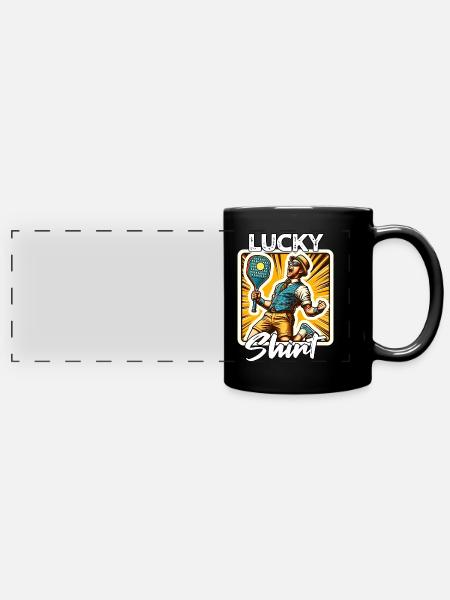 Paddleball Spieler - Panorama-Tasse farbig - Schwarz