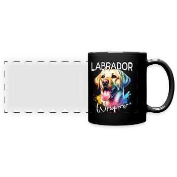 Chuchoteur du Labrador - Mug panoramique uni - noir - Devant
