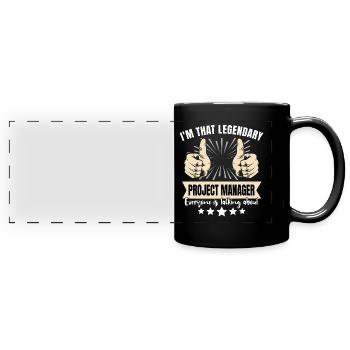 Legendary Project Manager - Full Colour Panoramic Mug - black - Front