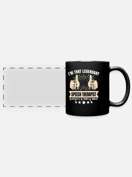 Legendärer Sprachtherapeut - Panorama-Tasse farbig - Schwarz