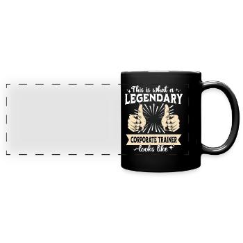 Legendärer Mitarbeitercoach - Panorama-Tasse farbig - Schwarz - Vorne