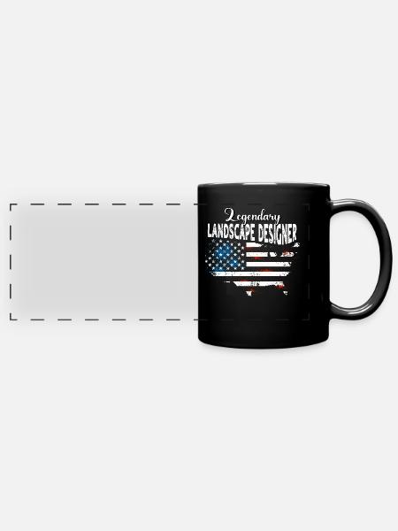 Landschaftsgestalter US - Panorama-Tasse farbig - Schwarz