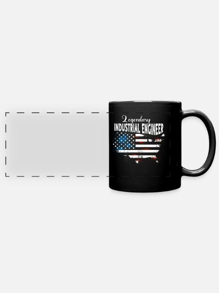 iIndustrieingenieur US - Panorama-Tasse farbig - Schwarz
