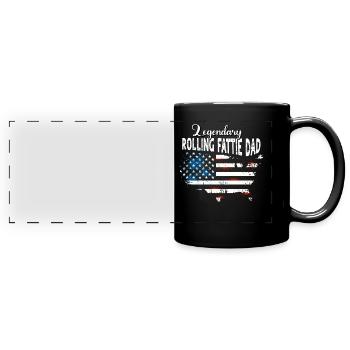 Rolling Fattie Papa US - Panorama-Tasse farbig - Schwarz - Vorne
