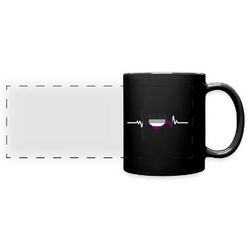 Ace Pride Heartbeat - Panorama-Tasse farbig - Schwarz - Vorne
