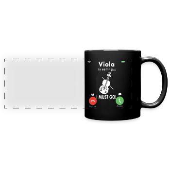Violin Music Violin Player Musician - Full Colour Panoramic Mug - black - Front