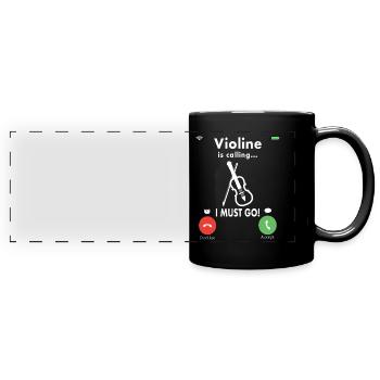 Violin Music Violin Player Musician - Full Colour Panoramic Mug - black - Front