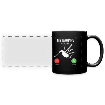 Cornemuse Kilt Écossais Beat Cornemuse - Mug panoramique uni - noir - Devant