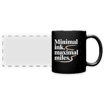 Carte routière SIG Minimal Ink Maximal Miles - Mug panoramique uni - noir - Devant