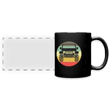 Véhicule tout-terrain Offroad 4wd 4x4 AWD 4wheeler cadeau - Mug panoramique uni - noir - Devant
