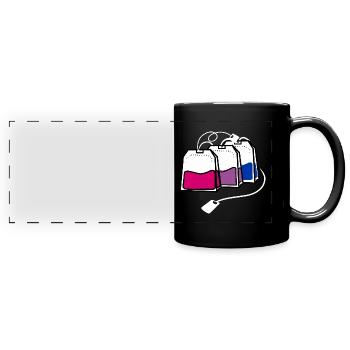 Bisexual Pride Sachet de thé - Mug panoramique uni - noir - Devant