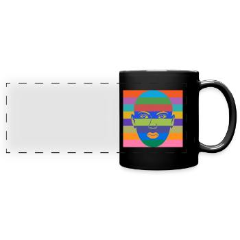 Colorful girl power - Full Colour Panoramic Mug - black - Front