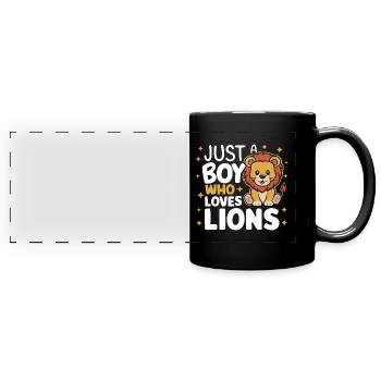 Lion Lion Animal Africa - Full Colour Panoramic Mug - black - Front