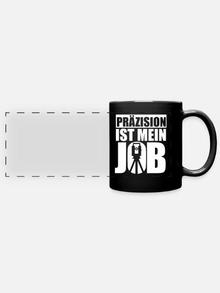 Vermesser Vermessungstechniker - Panorama-Tasse farbig - Schwarz