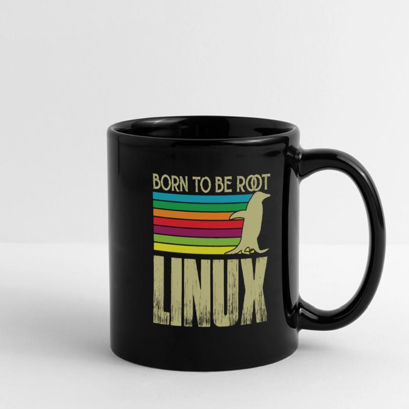 Linux Born to be root Admin Linux Full Colour Panoramic Mug