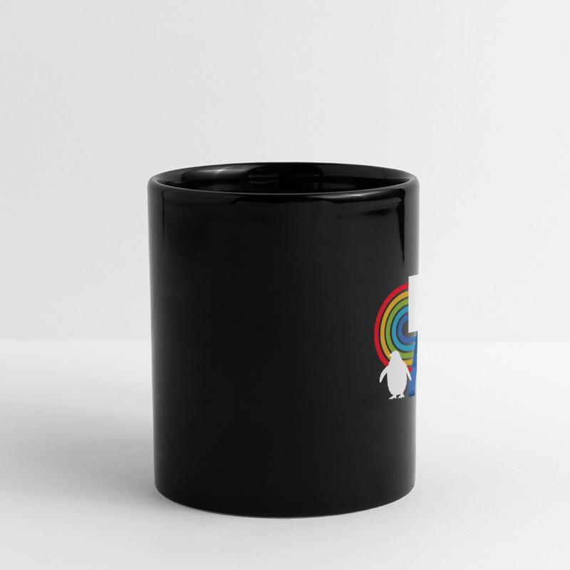 Born To Be Root Pinguin Linux Nerd Coding Geek Panorama-Tasse farbig