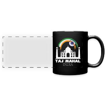 Taj Mahal Palast Indien Tourist Asien - Panorama-Tasse farbig - Schwarz - Vorne