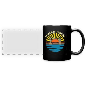 England Themse Tower Bridge Westminster - Panorama-Tasse farbig - Schwarz - Vorne