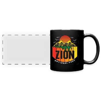 Zion Nationalpark Utah Canyon Souvenir Wandern Cam - Panorama-Tasse farbig - Schwarz - Vorne