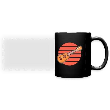 Ukulele - Full Colour Panoramic Mug - black - Front
